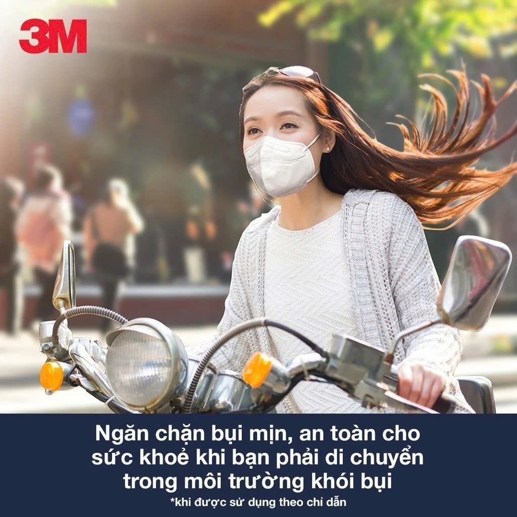 Khẩu trang chống bụi mịn 3M 9513 KN95 có công nghệ lọc tĩnh điện vượt trội “electrostatic filter” - 3 cái/ túi nilong, , large image number 4